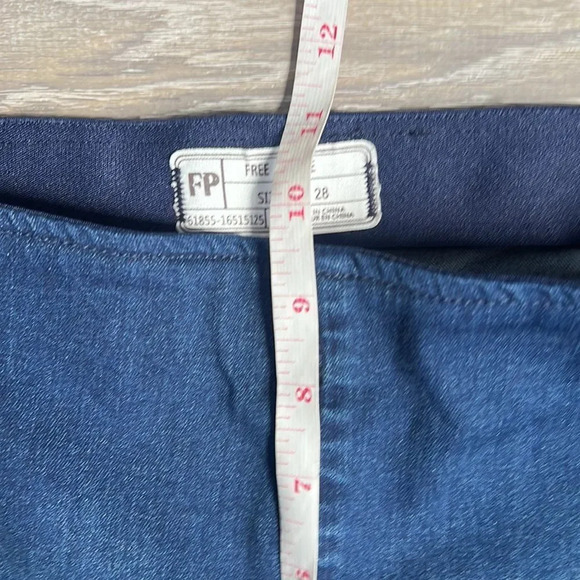 Free People Flare Penny Pull On Denim Jean in Rich Blue - Picture 9 of 13